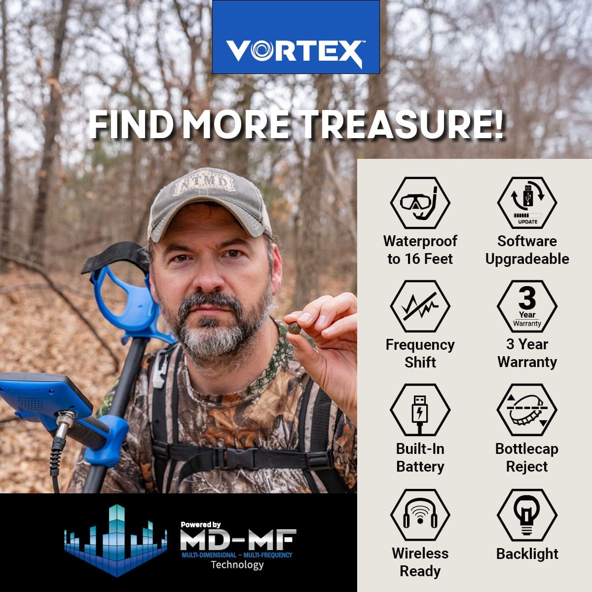 Niğde Garrett Vortex VX7 Dedektör - Vortex VX7, sahil, park ve tarla arasında geçiş yapan kullanıcı için dengeli güç noktasıdır.