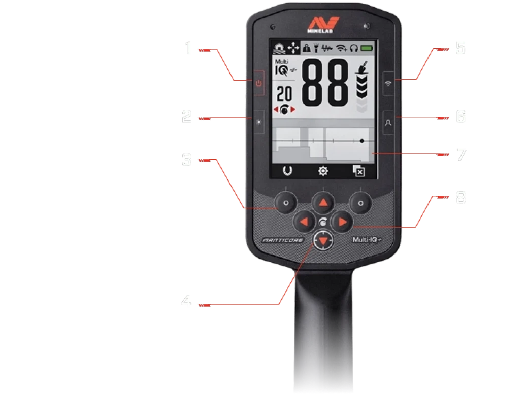 Niğde Minelab Manticore - Ekran arayüzü